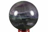 Colorful, Banded Fluorite Sphere - China #190790-1